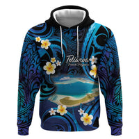 French Polynesia Tetiaroa Atoll Hoodie Polynesian Curves Style LT14 Pullover Hoodie Blue - Polynesian Pride