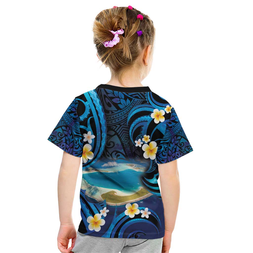 French Polynesia Tetiaroa Atoll Kid T Shirt Polynesian Curves Style