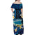 French Polynesia Tetiaroa Atoll Off Shoulder Maxi Dress Polynesian Curves Style