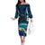 French Polynesia Tetiaroa Atoll Off The Shoulder Long Sleeve Dress Polynesian Curves Style