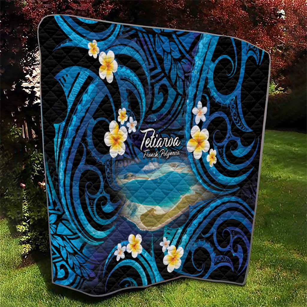 French Polynesia Tetiaroa Atoll Quilt Polynesian Curves Style