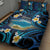 French Polynesia Tetiaroa Atoll Quilt Bed Set Polynesian Curves Style