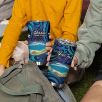 Personalised French Polynesia Tetiaroa Atoll Tumbler Cup Polynesian Curves Style LT14 - Polynesian Pride