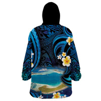 French Polynesia Tetiaroa Atoll Wearable Blanket Hoodie Polynesian Curves Style LT14 - Polynesian Pride