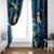 French Polynesia Tetiaroa Atoll Window Curtain Polynesian Curves Style