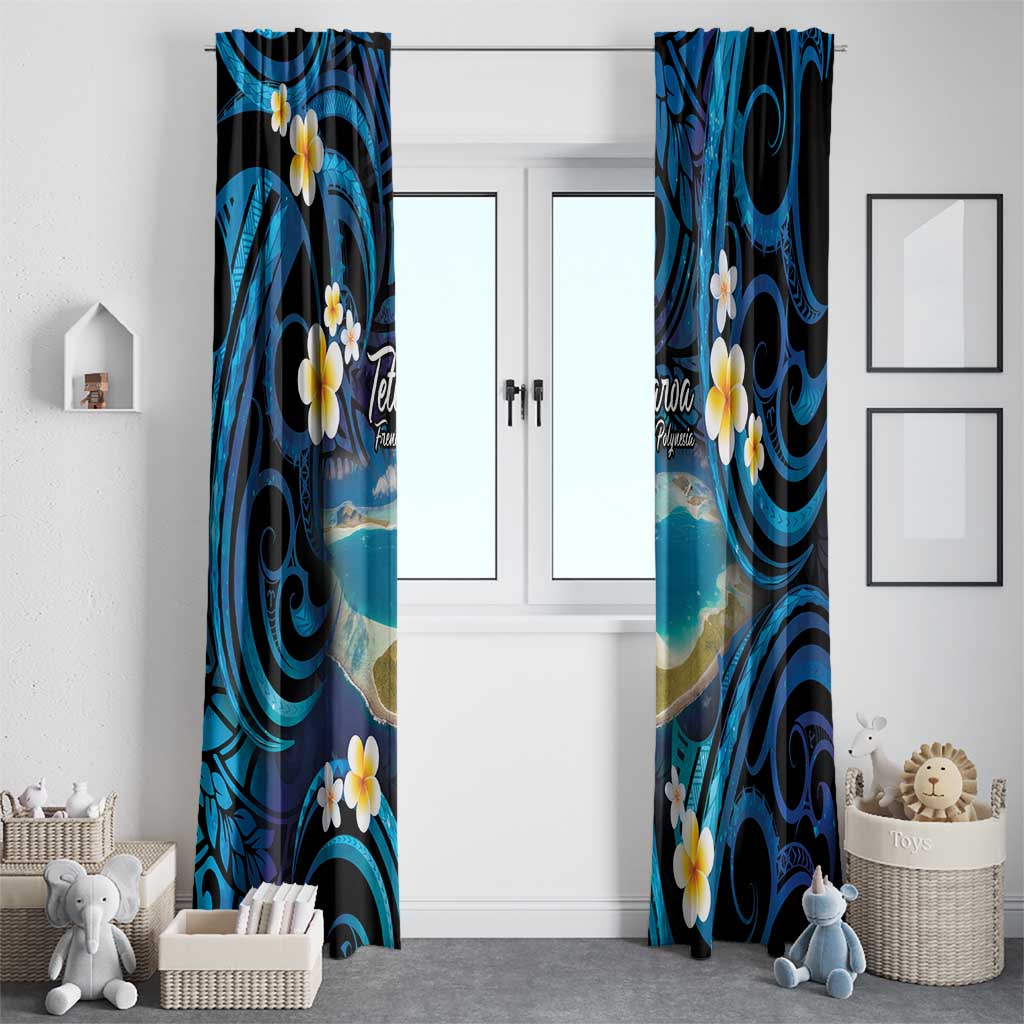 French Polynesia Tetiaroa Atoll Window Curtain Polynesian Curves Style LT14 - Polynesian Pride