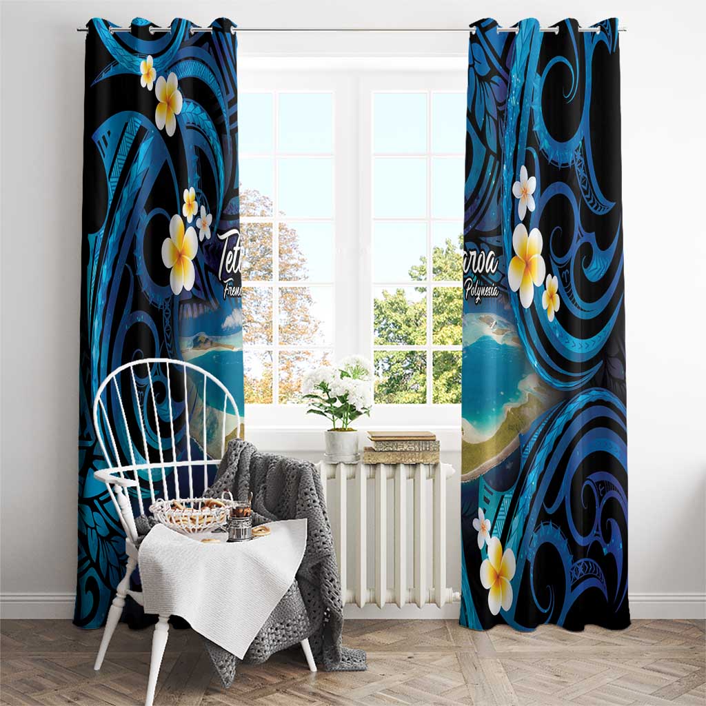 French Polynesia Tetiaroa Atoll Window Curtain Polynesian Curves Style LT14 - Polynesian Pride