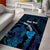 Personalised Tahiti Moorea Atoll Area Rug Polynesian Sea Turtle