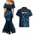 Personalised Tahiti Moorea Atoll Couples Matching Mermaid Dress and Hawaiian Shirt Polynesian Sea Turtle