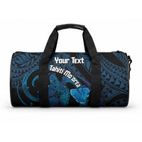 Personalised Tahiti Moorea Atoll Duffle Bag Polynesian Sea Turtle LT14 One size Blue - Polynesian Pride