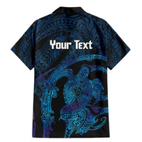 Personalised Tahiti Moorea Atoll Family Matching Mermaid Dress and Hawaiian Shirt Polynesian Sea Turtle