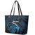 Personalised Tahiti Moorea Atoll Leather Tote Bag Polynesian Sea Turtle