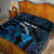 Personalised Tahiti Moorea Atoll Quilt Bed Set Polynesian Sea Turtle