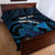 Personalised Tahiti Moorea Atoll Quilt Bed Set Polynesian Sea Turtle