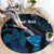 Personalised Tahiti Moorea Atoll Round Carpet Polynesian Sea Turtle