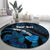 Personalised Tahiti Moorea Atoll Round Carpet Polynesian Sea Turtle