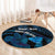 Personalised Tahiti Moorea Atoll Round Carpet Polynesian Sea Turtle