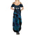 Personalised Tahiti Moorea Atoll Summer Maxi Dress Polynesian Sea Turtle