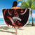 Personalised Tahiti Bora Bora Beach Blanket Manta Rays With Polynesian Plumeria