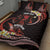 Personalised Tahiti Bora Bora Quilt Bed Set Manta Rays With Polynesian Plumeria