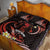 Personalised Tahiti Bora Bora Quilt Bed Set Manta Rays With Polynesian Plumeria