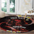 Personalised Tahiti Bora Bora Round Carpet Manta Rays With Polynesian Plumeria