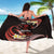 Personalised Tahiti Bora Bora Sarong Manta Rays With Polynesian Plumeria