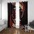 Personalised Tahiti Bora Bora Window Curtain Manta Rays With Polynesian Plumeria