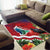 Personalised Kiribati Tarawa Atoll Area Rug Frigate Bird With Map Tropical Style