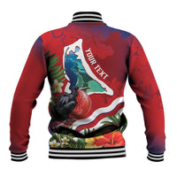 Personalised Kiribati Tarawa Atoll Baseball Jacket Frigate Bird With Map Tropical Style LT14 - Polynesian Pride