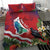 Personalised Kiribati Tarawa Atoll Bedding Set Frigate Bird With Map Tropical Style