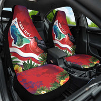 Personalised Kiribati Tarawa Atoll Car Seat Cover Frigate Bird With Map Tropical Style