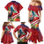 Personalised Kiribati Tarawa Atoll Family Matching Mermaid Dress and Hawaiian Shirt Frigate Bird With Map Tropical Style