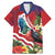 Personalised Kiribati Tarawa Atoll Family Matching Mermaid Dress and Hawaiian Shirt Frigate Bird With Map Tropical Style