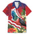 Personalised Kiribati Tarawa Atoll Family Matching Puletasi and Hawaiian Shirt Frigate Bird With Map Tropical Style