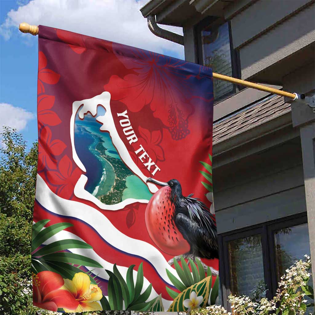 Personalised Kiribati Tarawa Atoll Garden Flag Frigate Bird With Map Tropical Style LT14 - Polynesian Pride