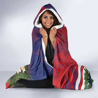 Personalised Kiribati Tarawa Atoll Hooded Blanket Frigate Bird With Map Tropical Style LT14 - Polynesian Pride