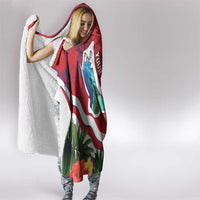 Personalised Kiribati Tarawa Atoll Hooded Blanket Frigate Bird With Map Tropical Style LT14 - Polynesian Pride
