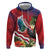 Personalised Kiribati Tarawa Atoll Hoodie Frigate Bird With Map Tropical Style