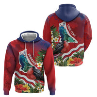 Personalised Kiribati Tarawa Atoll Hoodie Frigate Bird With Map Tropical Style LT14 - Polynesian Pride