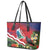 Personalised Kiribati Tarawa Atoll Leather Tote Bag Frigate Bird With Map Tropical Style