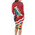 Personalised Kiribati Tarawa Atoll Long Sleeve Bodycon Dress Frigate Bird With Map Tropical Style