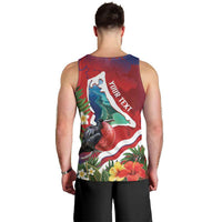 Personalised Kiribati Tarawa Atoll Men Tank Top Frigate Bird With Map Tropical Style LT14 - Polynesian Pride