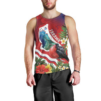 Personalised Kiribati Tarawa Atoll Men Tank Top Frigate Bird With Map Tropical Style LT14 - Polynesian Pride