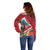 Personalised Kiribati Tarawa Atoll Off Shoulder Sweater Frigate Bird With Map Tropical Style