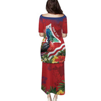 Personalised Kiribati Tarawa Atoll Puletasi Frigate Bird With Map Tropical Style LT14 - Polynesian Pride