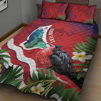 Personalised Kiribati Tarawa Atoll Quilt Bed Set Frigate Bird With Map Tropical Style LT14 - Polynesian Pride