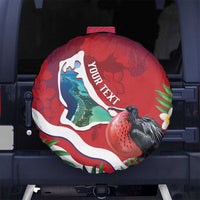 Personalised Kiribati Tarawa Atoll Spare Tire Cover Frigate Bird With Map Tropical Style LT14 - Polynesian Pride