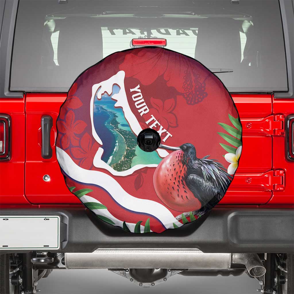 Personalised Kiribati Tarawa Atoll Spare Tire Cover Frigate Bird With Map Tropical Style LT14 - Polynesian Pride