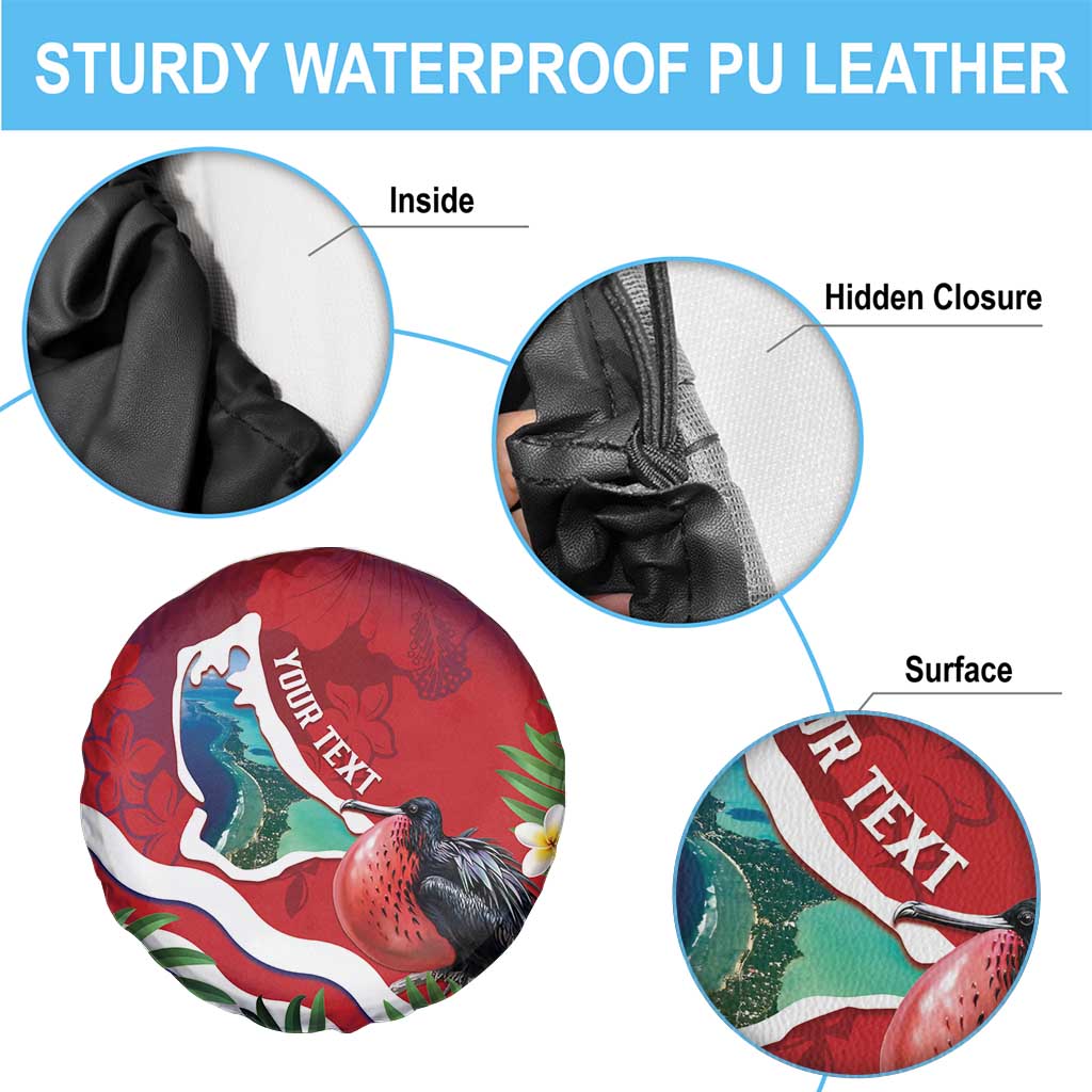 Personalised Kiribati Tarawa Atoll Spare Tire Cover Frigate Bird With Map Tropical Style LT14 - Polynesian Pride